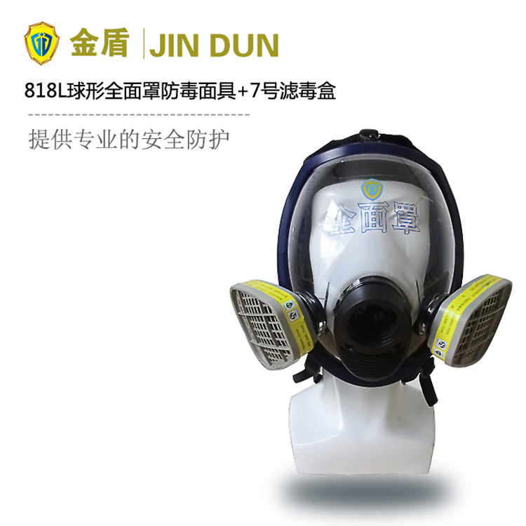 酸性氣體防毒面具 JD818L球形多功能全面罩+7號(hào)濾毒盒套裝